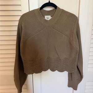 Aje Women's Brown Crew Neck Sweater